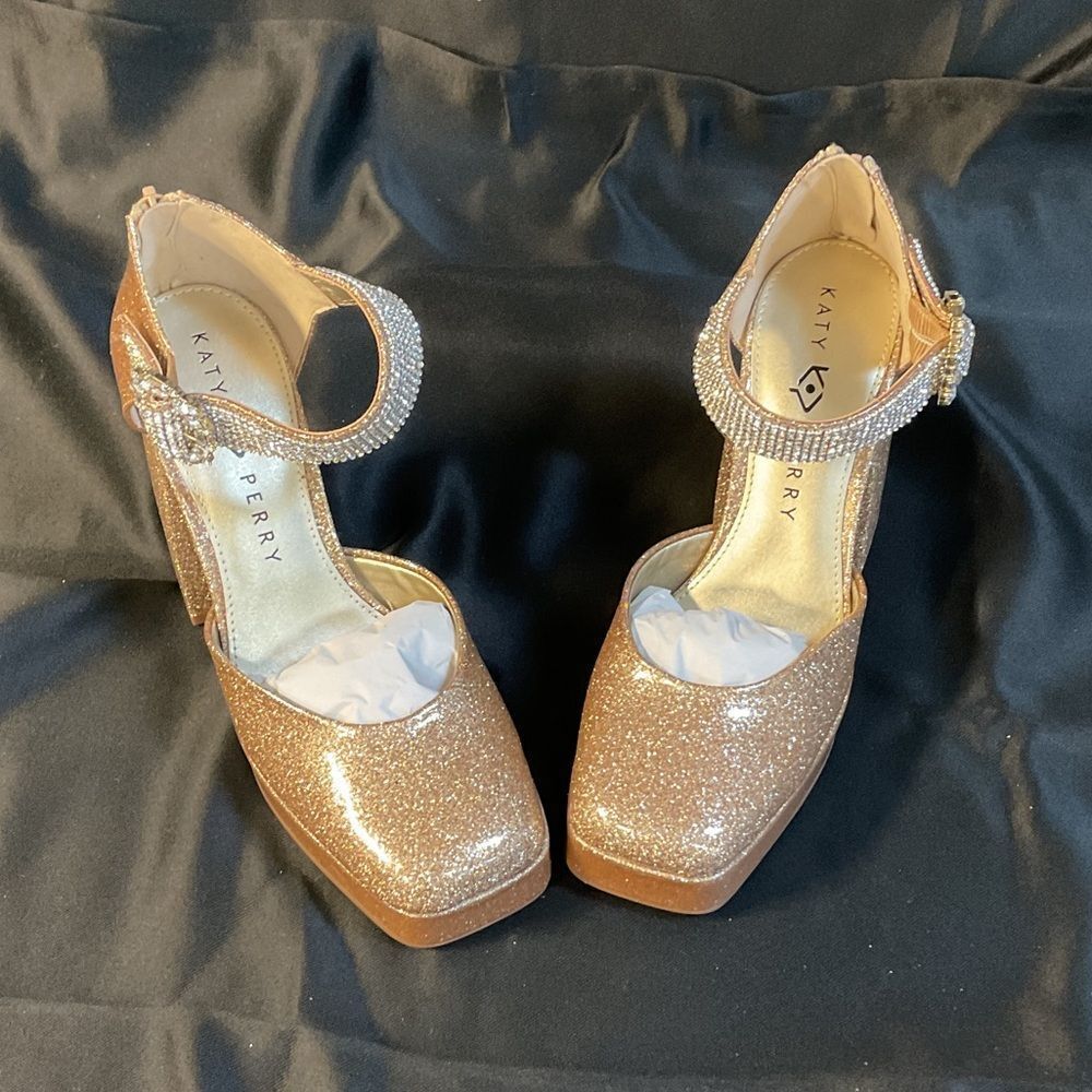 Katy Perry Collections Sparkling Gold Heels
